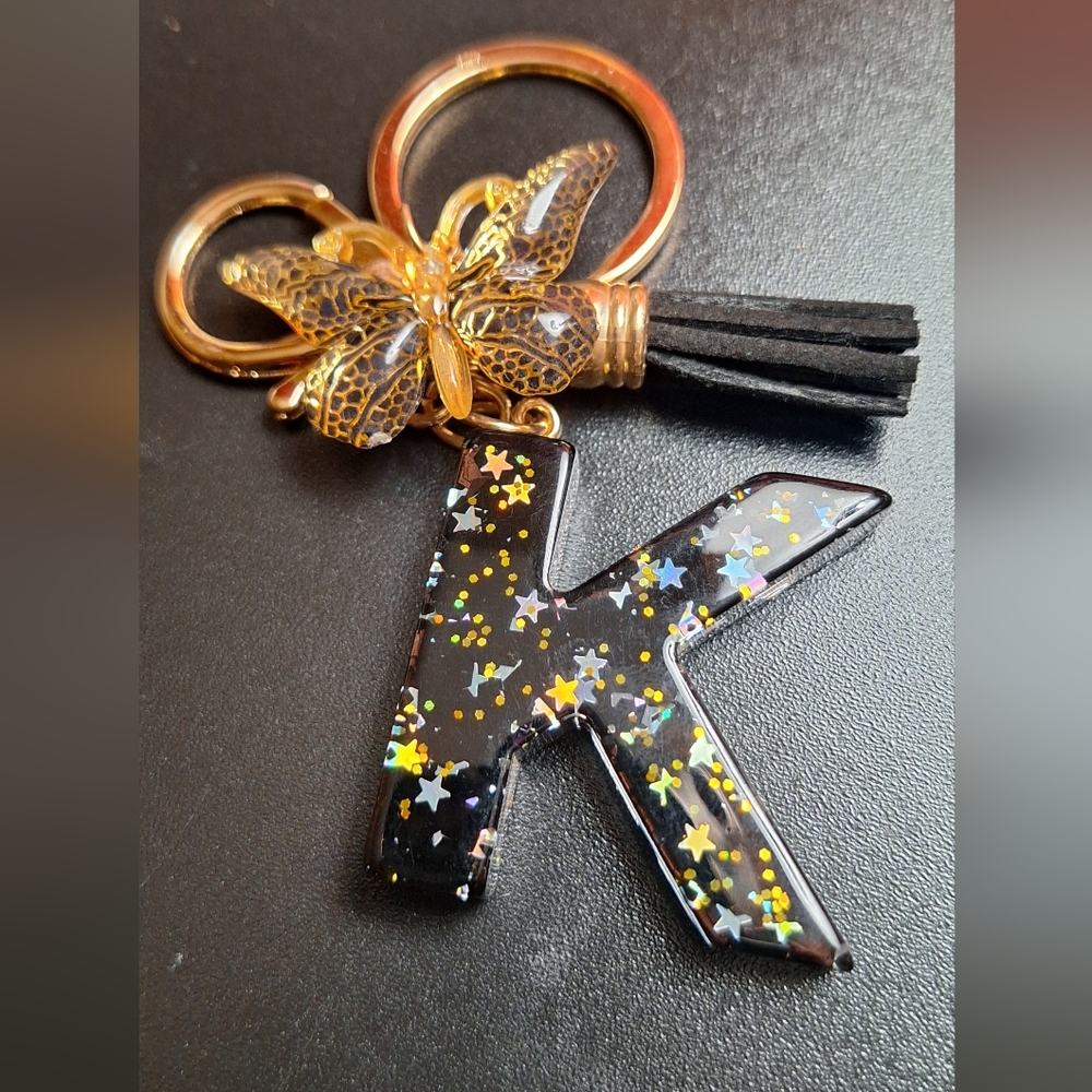 Choose 1 Sequins Alphabet Keychain 🦋✨️PRICE FIRM✨️ - Picture 7 of 11